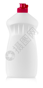 白色塑料瓶底带液体洗衣涤剂清洁漂白或织物软化器嘲笑卫生消毒图片