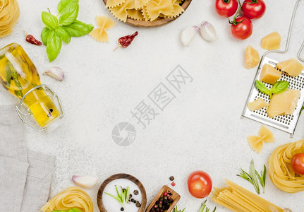 意大利食品配料框架草本植物大蒜一顿饭图片