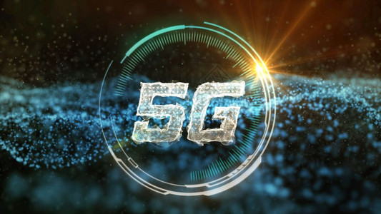 5G具有抽象蓝色网络数据传输运动背景技术和未来主义概念的光蓝网络数据高速度互联网广播连线Smart商业数字转型SmartBusi图片