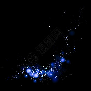 海浪闪耀发光蓝和布OK赫星的魔法尘在你产品的底片粒子上图片