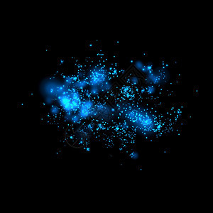 运动抽象的踪迹蓝光闪和布OK赫星的魔法尘在你产品的底片粒子上图片