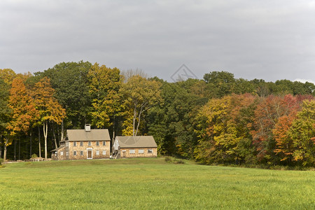 真实的宽敞状态美国康涅狄格州新英兰的农庄住宅图片