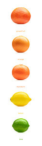 躺着新鲜的柠檬石灰橙柑橘芒达林葡萄水果在白色背景上孤立的柠檬橙番红文和芒达林葡萄水果甜点图片