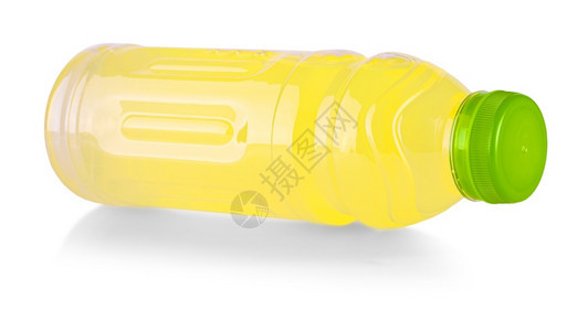 空白的新鲜明亮上隔绝橙汁塑料瓶子图片