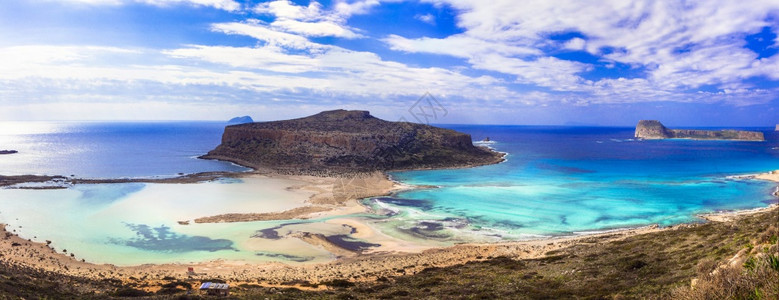 希腊惊人的自然景象克里特岛的斯通宁巴洛湾希腊语格拉姆武萨夏天图片