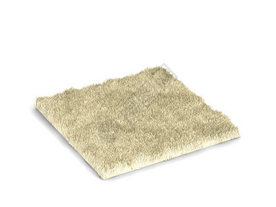 干净的目3d插图在白色背景的毛地毯上被孤立内部的图片