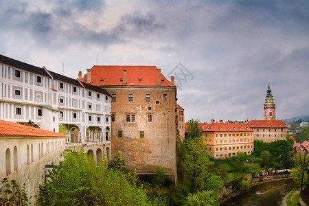 城市景观地标欧洲捷克esky克鲁姆洛夫城堡的景色图片