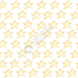 墙纸花环可爱的无缝模式白色背景的黄恒星为无缝图案图片