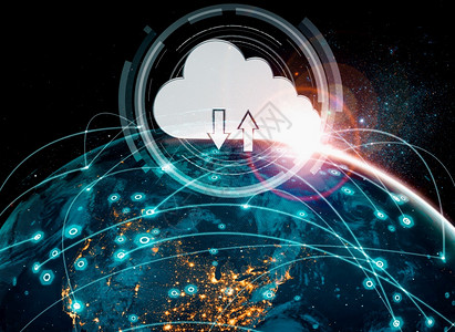 软件创新感知中的云计算技术和在线数据存储全球商业网络概念的云服务器数据存储用于云数据传输的互联网服务器连接创新感知中的云计算技术图片