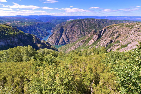 美丽自然SilRiverCanyonRiberaSacraOrense加利西亚班牙欧洲三峡图片