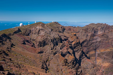 西班牙加那利岛帕尔马最高顶峰Roquedeloswashachos天文观测台游客火山科学图片
