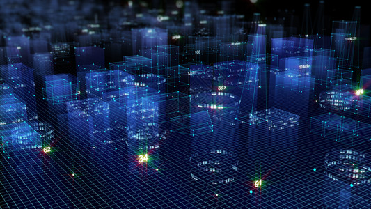 矩阵科学连接的3d从网络空间和信息存储中的数据向抽象技术数字城市