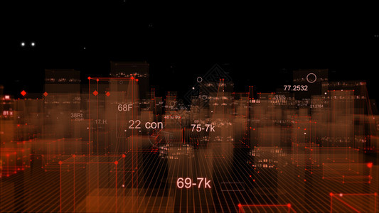 城市的形象3D利用网络空间信息存储中的数据将抽象技术数字城市转换为全景图片