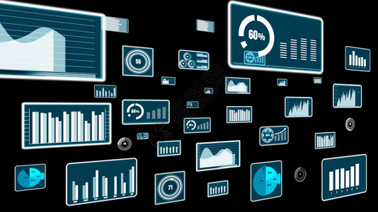 贸易银行家风险用于财务数据分析的愿景商业仪表板3D使计算机图形用于财务数据分析的愿景商业仪表板能够用于财务数据分析图片