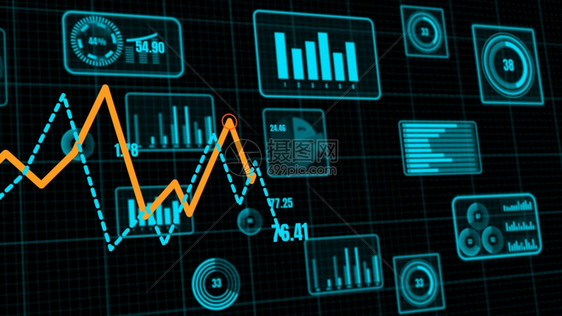 有远见的用于财务数据分析的愿景商业仪表板3D使计算机图形用于财务数据分析的愿景商业仪表板能够用于财务数据分析人们系统图片