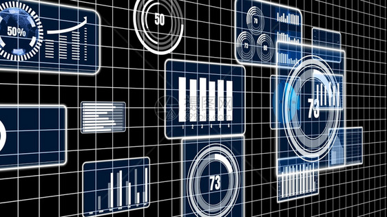 形象的数字金融用于财务数据分析的愿景商业仪表板3D使计算机图形用于财务数据分析的愿景商业仪表板能够用于财务数据分析图片