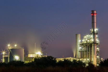 燃气涡轮机发电厂转换工业的基础设施图片