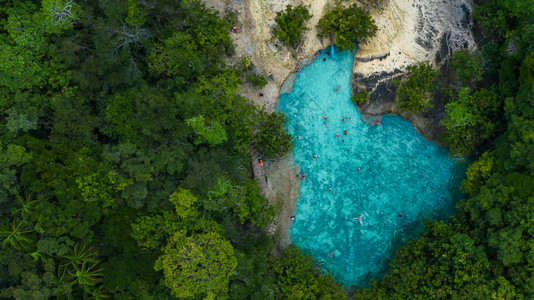 水湖池在泰国克拉比Krabi的BluePool旅游目的地CrabiCrabi图片