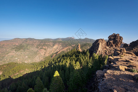 地标西班牙加那利群岛大的风景秀丽山地观西班牙加那利群岛大的风景秀丽山地观爬坡道高山的图片