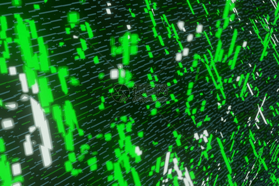 网络空间速度数字的绿色未来潮流数据通信飞入字技术3D级转换系统三图片
