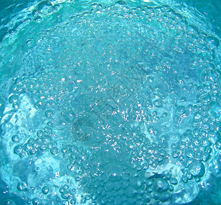 坡度疯狂的海洋水抽象颜色有蓝和美丽的泡图片
