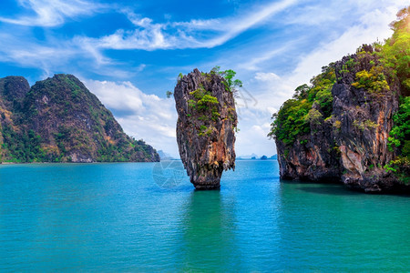 石灰键受欢迎的泰国Phangnga的詹姆斯邦德岛图片