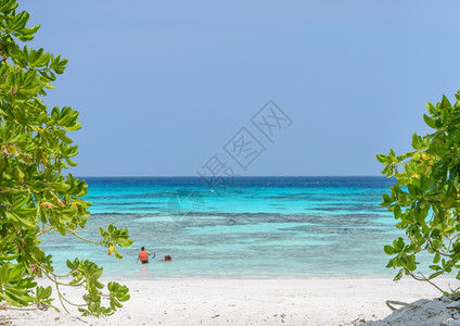 泰国海美丽的沙滩海洋背景