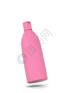 保湿剂健康或者化妆品包装白色背景上隔离的洗发水或凝胶瓶3d插图图片
