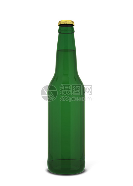 白底孤立的啤酒瓶三德插图棕色的液体酒精图片