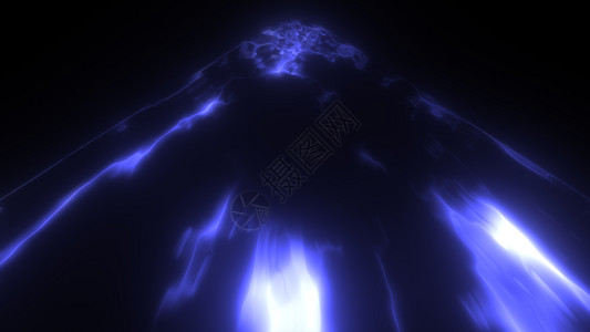 未来派电脑科学宇宙中未来的Scifi能源隧道GlowingLights3D图片