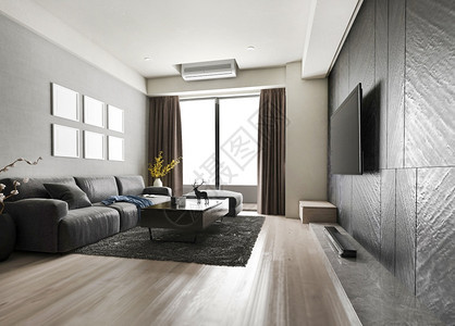 3d提供豪华和现代客厅配有沙发布放松建筑学内部的图片