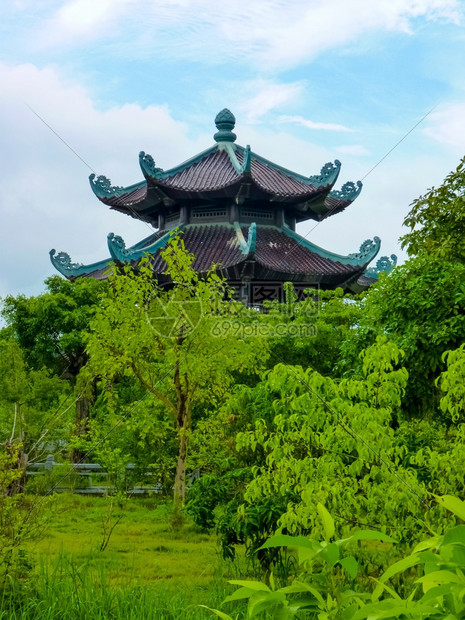 著名的白丁寺越南宁平结构体神社越南语图片