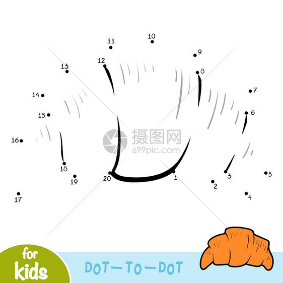 数字游戏儿童点的教育Croissant小麦为了闲暇图片