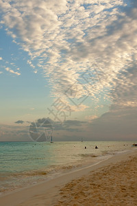 风景海洋加勒比的宁静日落季节图片