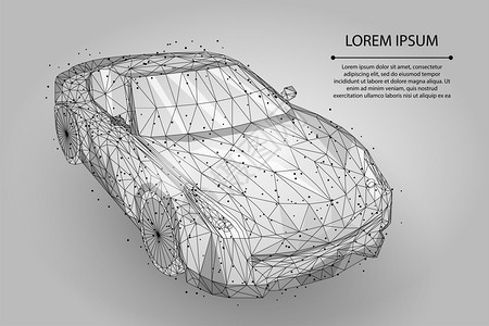 明亮的力量矢运输插图多角低速聚极下小集成快速驱动器车辆公路旅行概念汽车道路旅行概念摘要马什线和点速高度机动车尾巴图片