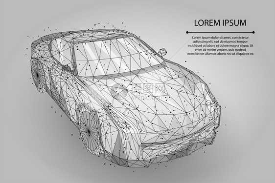 明亮的力量矢运输插图多角低速聚极下小集成快速驱动器车辆公路旅行概念汽车道路旅行概念摘要马什线和点速高度机动车尾巴图片
