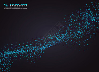 流动几何的无穷蓝粒子线技术数据库系统背景摘要你可以用来做广告海报艺术作品模板设计图解矢量eps10的标语图片