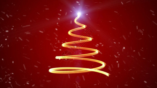 灰尘在红背景上庆祝抽象概念的对派背景有光亮和闪风格并配有快乐的口哨信息文本图形设计喜庆树路上的金色粒子闪亮颜圣诞节图片
