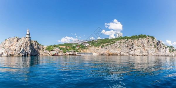 美丽假期地点克里米亚黑海岸全景区克里米亚斯瓦洛弗海滨全景区黑岸处的雀巢城堡图片