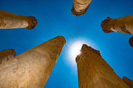 哈德良废墟旅行JerashGerasa古罗马首府约旦杰拉什省最大城市图片