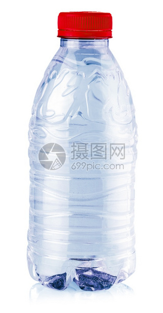 淬火一次液体孤立在白色背景上的塑料蓝瓶选择焦点孤立在白色背景上的塑料蓝瓶图片