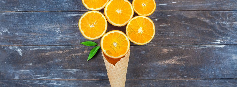 冰激凌橙子图片