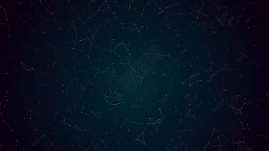 3D安全未来计算机和科学概念电子技术三维插图以白线显示的蓝色空间背景和安全未来计算机及科学概念摘要双面红点飞行铁丝框架网络和蓝空图片