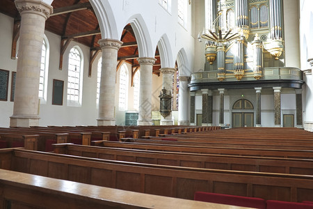 大教堂坛建造荷兰迪尔夫特教堂内地的Delft图片