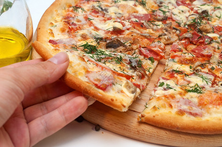 西式披萨西餐意大利传统美食比萨背景
