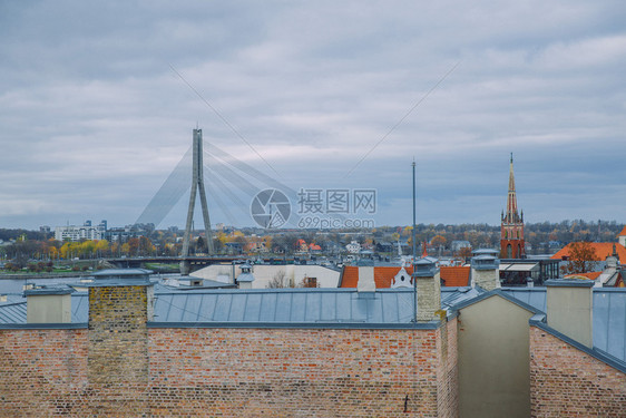 拉脱维亚里加市老城中心及历史建筑旅行照片23Okt塔城市圆顶图片