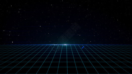 电脑黑暗的蓝色80年代数字网络地面80年代适合以1980年代风格设计的数字网络表面反转式SciFi背景未来风图片