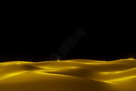 金色液体波豪华高级图案飞入数字技术动画3D渲染插图明亮的艺术图片