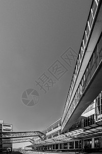 遗产荷兰鹿特丹VanNelle工厂外表的灰色比例片拍摄外部的高图片