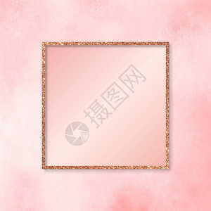 故事横幅蓝色的矢量粉红金画廊框架将粉红色金板框屏幕模空白封面方框重粉红色糊面背景图片